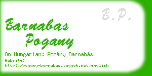 barnabas pogany business card
